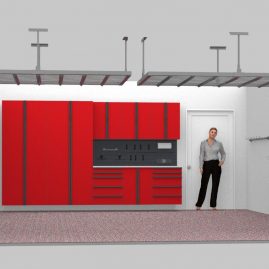 Red Cabinets Garage Washington D.C.